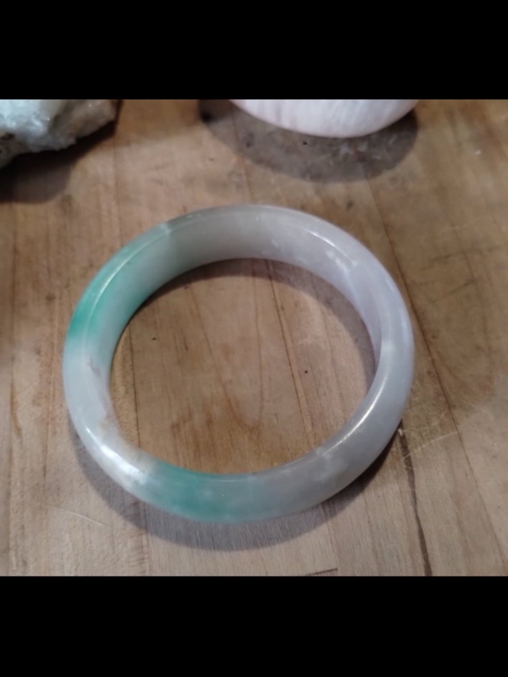 Burmese Jadite Bangle bracelet - Picture 5 of 5